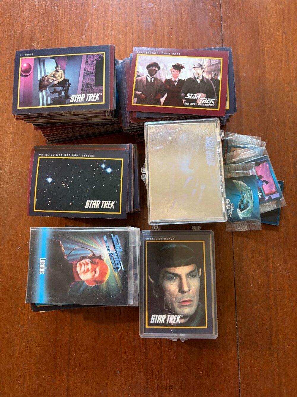 Lot Star Trek 604 Trading Cards 1991 & 7 Hostess Frito Lay Mini Fold-Out Booklet
